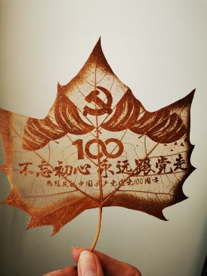 建黨百年葉雕系列