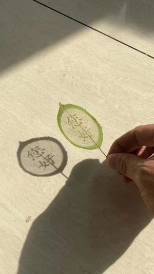 文字系列葉雕